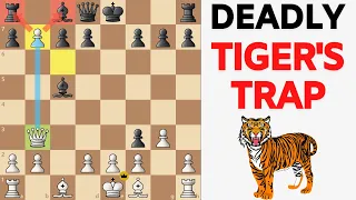 Powerful Chess Opening TRAP for White | Reversed Sicilian (Tiger's Trap)