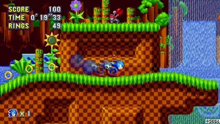 Sonic Mania Green Hill Zone Act 2 Speedrun: 0' 36" 88