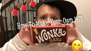 DIY How To Make a 1971 Willy Wonka chocolate bar like from the movie.