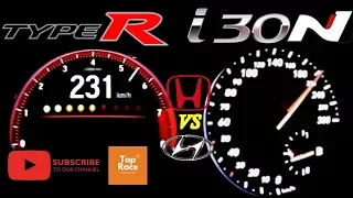 Honda Civic typeR vs Hyundai i30N top Speed test