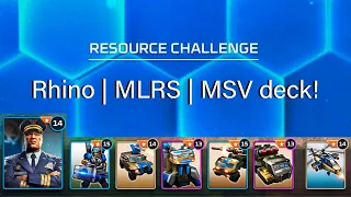 Rhino MSV MLRS version deck | C&C Rivals Resource Challenge