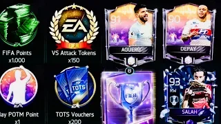 BIGGEST REWARDS IN FIFA MOBILE EVER - POTM Aguero, POTM Depay, Record Breaker Salah Euro Star Packs