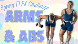 FLEX Day 8: 30 min Arms & Abs workout with dumbbells