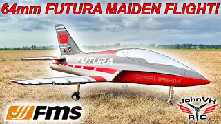 64mm FMS FUTURA EDF MAIDEN FLIGHT!