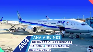 ANA 787-9 Business Class【4K Trip Report SGN-NRT】Saigon to Tokyo