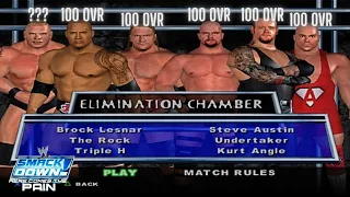 Elimination Chamber But Everyone's OVR is 100 Except Mine | Smackdown! Difficulty | HCTP | PCSX2