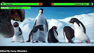 Happy Feet (2006) Leopard Seal Chase with healthbars