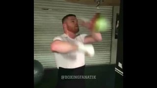 Saul "Canelo" Alvarez in training camp for Gennady "GGG" Golovkin.