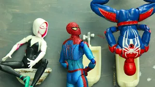 Spider-man and Gwen Stacy attacked by Zombie Avengers in Spider-verse | Figure Stop Motion