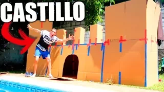 CREAMOS un ÉPICO CASTILLO de CARTÓN en la PISCINA !! Reto del CASTILLO 24h