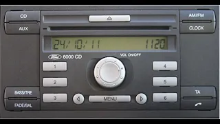 How to get the serial number from ford 6000 cd without removing the unit Transit / focus / mondeo