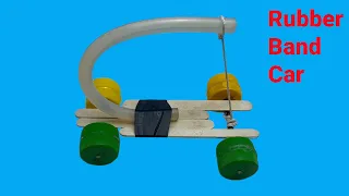 Make a Rubber Band Car (SIMPLE CAR TOY) @MsInventor101