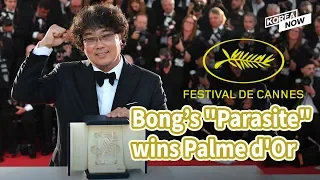 Bong Joon-ho's film 'Parasite' wins Palme d'Or at Cannes