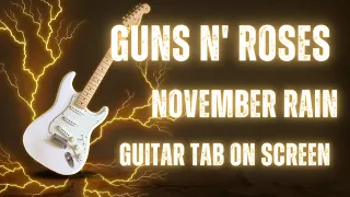 November Rain Guns N' Roses | Guitar Tab | Lesson | Tutorial