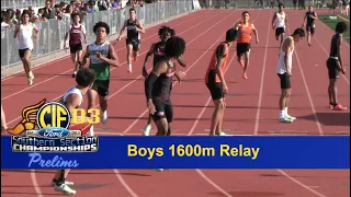 2023 TF - CIF-ss Prelims (D3) - 4x400 (Boys, all 5 heats)