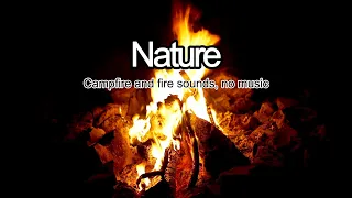 Campfire and Crackling fire sounds, no music | Deep Sleep, Concentration, Studying, 모닥불, 장작타는 소리, 불멍