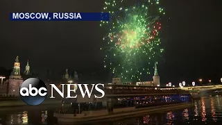 Moscow, Russia Celebrates the Start of 2018