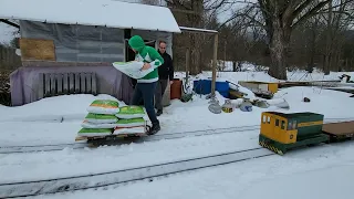 Doubling the train on the downhill: Mill Brook Railroad Wood Pellet Train