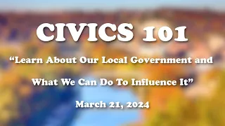 Together Frankfort's Civics 101: Learn About Our Local Government 3/21/2024