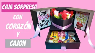 Gift Box - Caja sorpresa con cajon y corazon - DIY