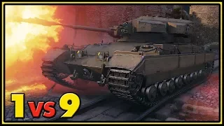 Caernarvon - 1 vs 9 - 13 Kills - World of Tanks Gameplay