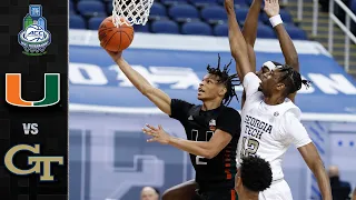 Miami vs Georgia Tech ACC Men's Basketball Tournament Highlights (2021)