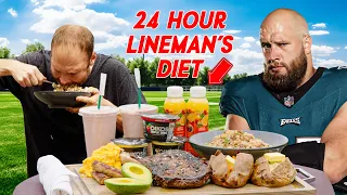 Pro Eater vs NFL Lineman's INSANE Daily Diet