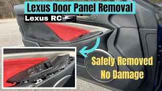 LEXUS RCF Interior Door Panel Removal Guide Without Damaging Carbon Fiber