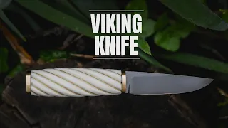 Knife Making - Fancy VIKING Knife with a FLUTED Ivory Handle