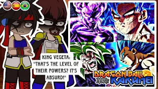 [ 🇺🇲🇪🇸🇧🇷 ] Past Saiyans react to the Future | Dragonball Kakumei