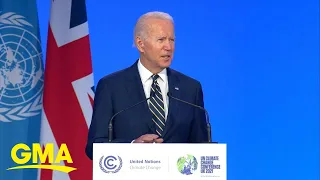 Biden pledges to fight climate change at COP26 l GMA