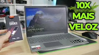 NOTEBOOK LENTO NUNCA MAIS, COLOQUEI UM SSD NVME, FICOU OUTRA COISA! 10X MAIS RÁPIDO