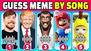 Guess The Meme By Song | Mr Beast, Skibidi Toilet, Mario, Happy Cat, Skibibidi Dom Dom Yes Yes