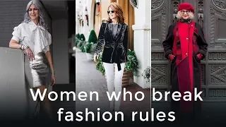 Women who break fashion rules for women over 40 - over 40 style tips