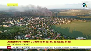 Mimořádné live vysílání ---- Požár Alzheimera centra v pražských Roztokách