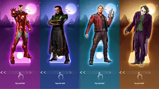 DC Marvel Tiles Hop, IronMan vs Loki vs StarLord vs Joker