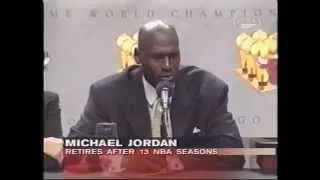 January 13 1999  Michael Jordan ESPNNews of retirement press conference 1/2