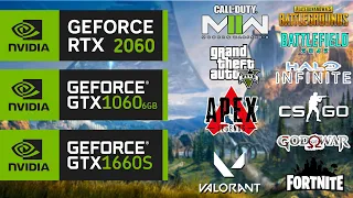 RTX 2060 VS GTX 1060 VS GTX 1660 SUPER 10 Games COMPARE 1080P FPS Test | AMD RYZEN 5 3600