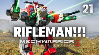 I love the Rifleman! | Mechwarrior 5: Mercenaries | Full Campaign Playthrough | Episode #21