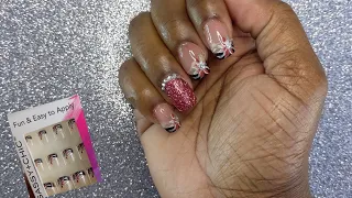 Dollar Tree Press on Nails | Upgraded  with Poly Gel