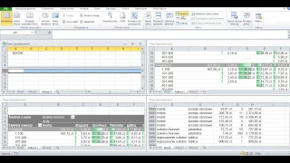 Excel - Przeglądanie dużej tabeli i kilku arkuszy naraz