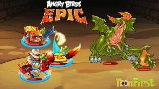 Angry Birds Epic: Vs Green Boss Dragon - Angry Birds Vs Puzzle and Dragons