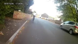 EXTREME UK ROAD RAGE Idiot car driver VS CYCLIST car driver in the WRONG