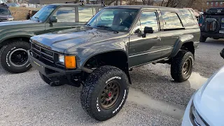 Custom #builtnotbought first gen Toyota 4Runner at NWA Rigs and Coffee