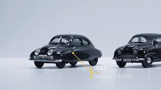 History and evolution of Saab 92 93 96 99 900 9000 9-3 9-5 (1/43 scale model car collection)