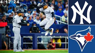 New York Yankees Highlights: vs Toronto Blue Jays | 4/17/24