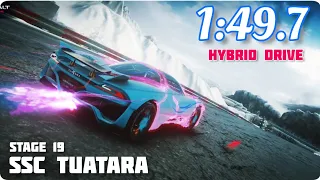 Asphalt 9 | SSC Tuatara | Stage 19 | Hybrid touchdrive - 1:49.7 | Coastal Loop | Burst of Speed