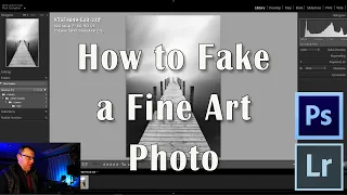 How to Fake a Fine Art photo. Photoshop Lightroom Classic. Post Processing Full Black and White Edit