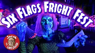 Six Flags Magic Mountain - Fright Fest - Opening Night!  Full Tour!