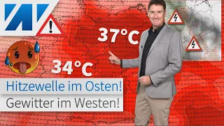 Also doch: Sahara-Hitze flutet zunehmend Europa! Hitzewelle in Ostdeutschland. Gewitter und Unwetter